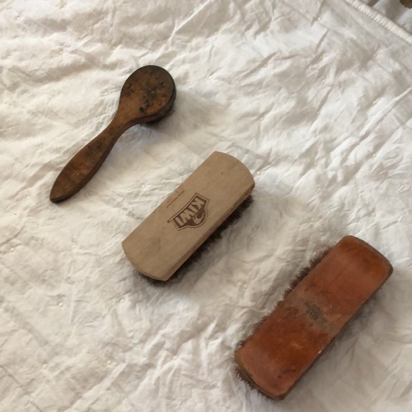 Vintage horse hair brushes set of 3 - Picture 2 of 4